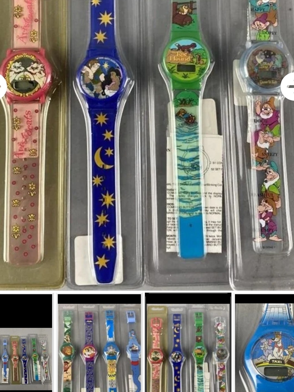 Disney Kids Watches - Vintage Lot Of 4 TOP PICTURE